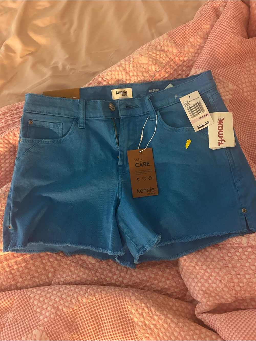 Kensie Bright Blue Denim Cutoff Shorts